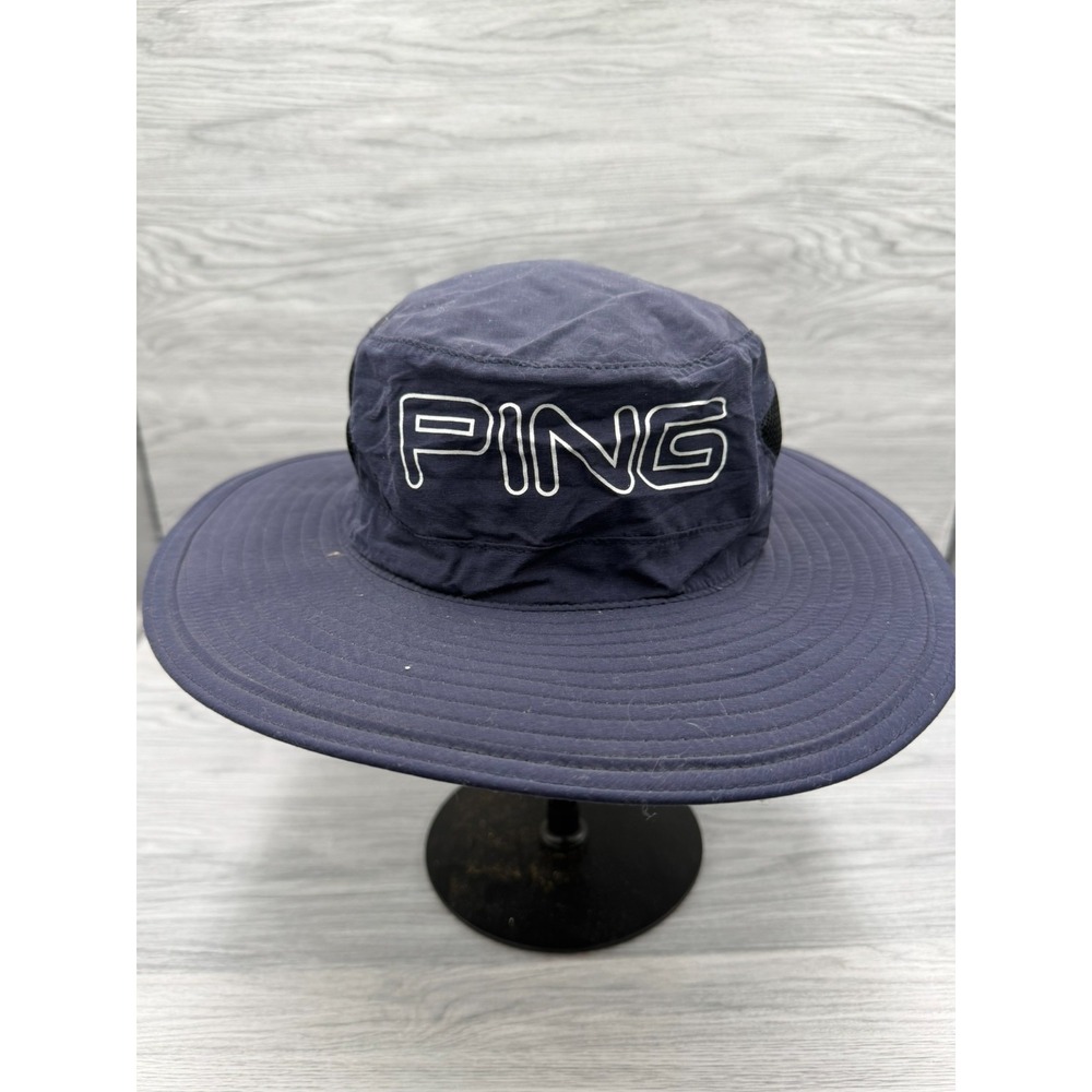 Ping Tour Golf Boonie Hat Navy Blue Size S/m 100% Polyester